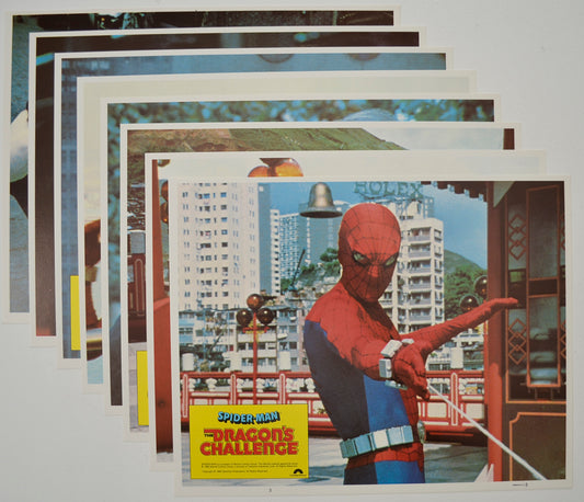 SPIDER-MAN - THE DRAGON’S CHALLENGE (Full View) Cinema Set of Lobby Cards  