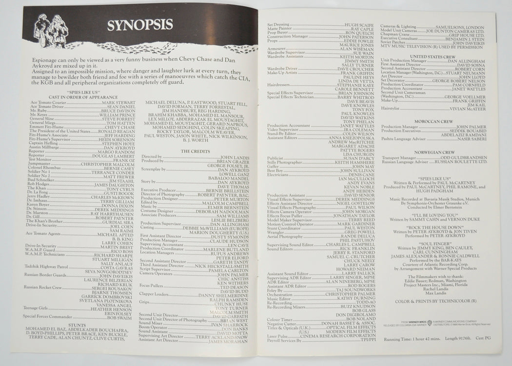 SPIES LIKE US Cinema Exhibitors Campaign Pressbook - INSIDE 