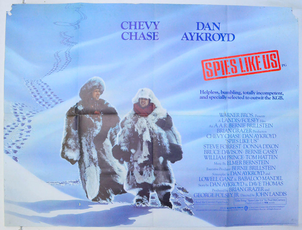 Spies Like Us Original British Quad Poster - Film Poster - Movie Poster 