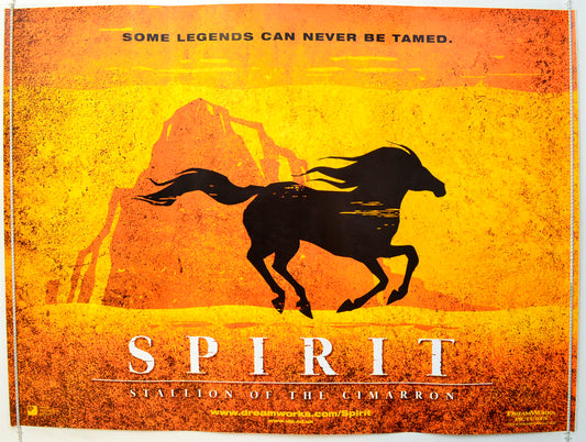 Spirit : Stallion Of the Cimarron   (Teaser / Advance Version) Original British Quad Poster - Film Poster - Movie Poster