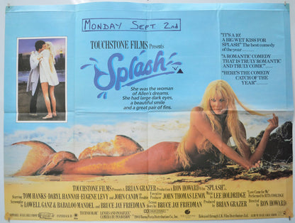 Splash Original Quad Poster - Film Poster - Movie Poster