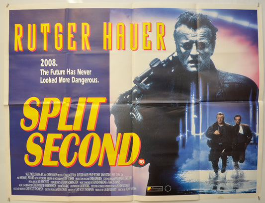 Split Second  Original Quad Poster - Film Poster - Movie Poster