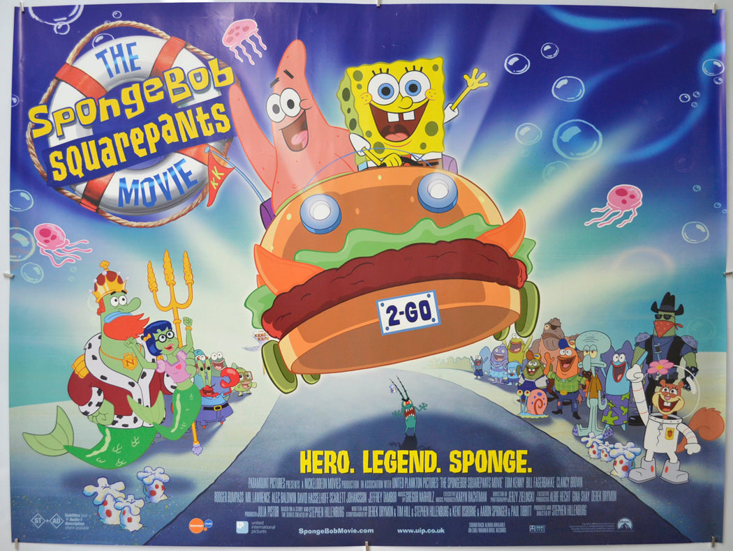 The Spongebob Squarepants Movie Original Quad Poster - Film Poster - Movie Poster  