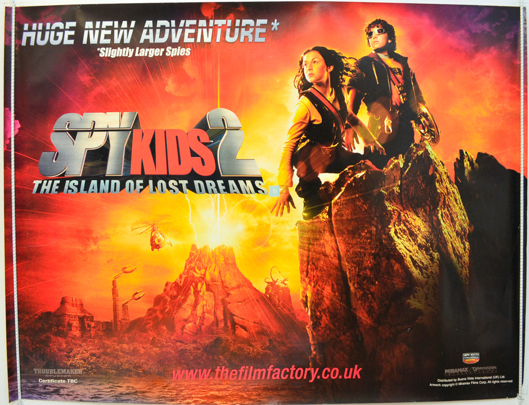 Spy Kids 2 - Island Of Lost Dreams Original Quad Poster - Film Poster - Movie Poster  