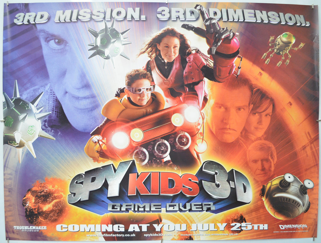 Spy Kids 3-D : Game Over - Original Quad Poster - Film Poster - Movie Poster