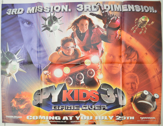 Spy Kids 3-D : Game Over  (Teaser / Advance Version)  Original Quad Poster - Film Poster - Movie Poster 