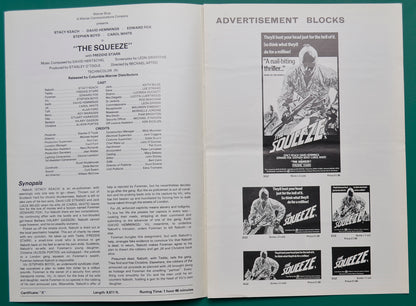 THE SQUEEZE – Original Cinema Exhibitors Press Book - Inside