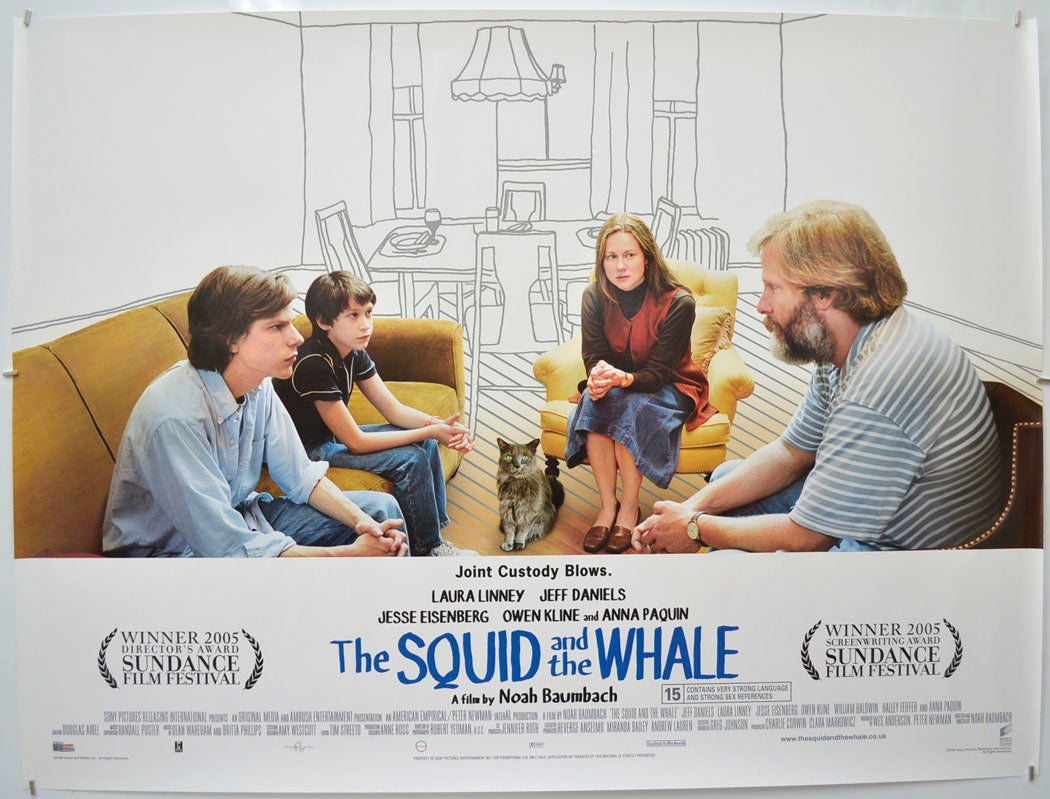 The Squid And The Whale Original Quad Poster - Film Poster - Movie Poster