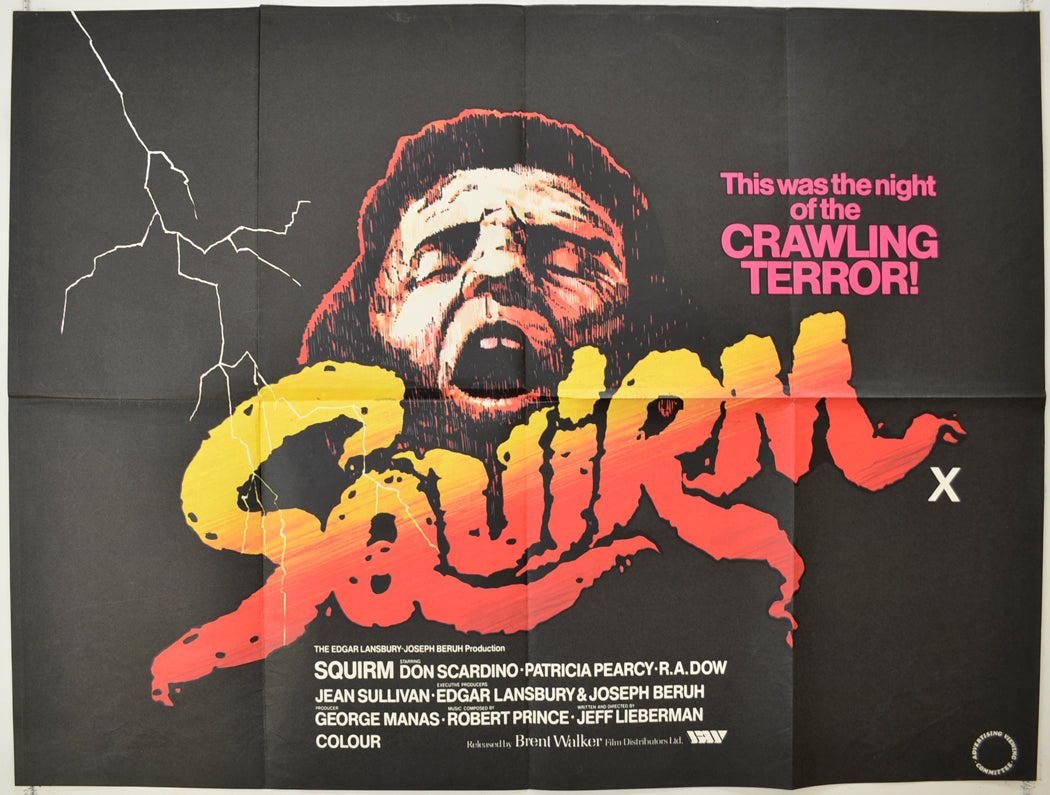 Squirm   Original Quad Poster - Film Poster - Movie Poster 