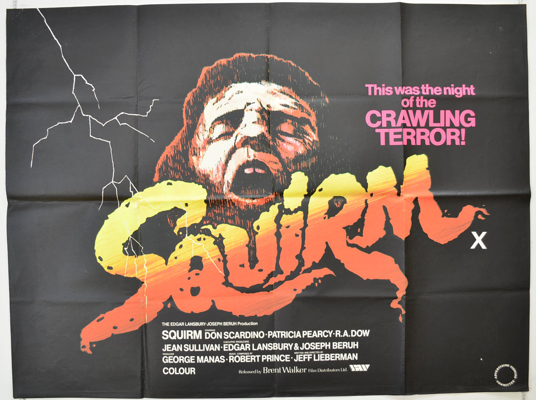 Squirm   Original Quad Poster - Film Poster - Movie Poster 