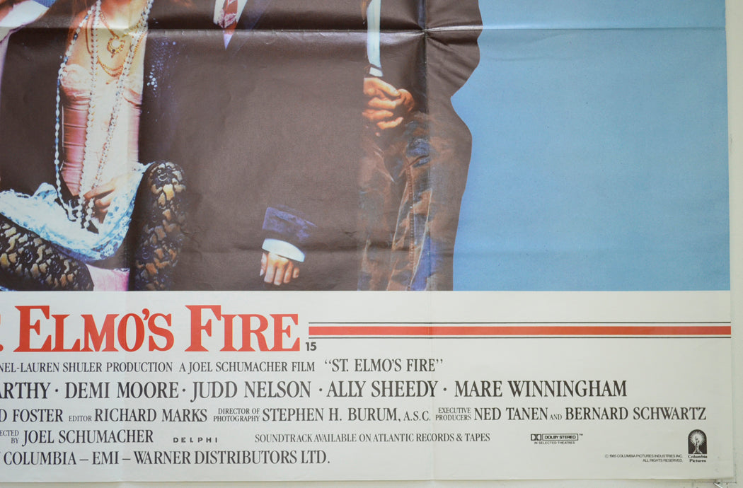 ST. ELMO’S FIRE (Bottom Right) Cinema Quad Movie Poster 