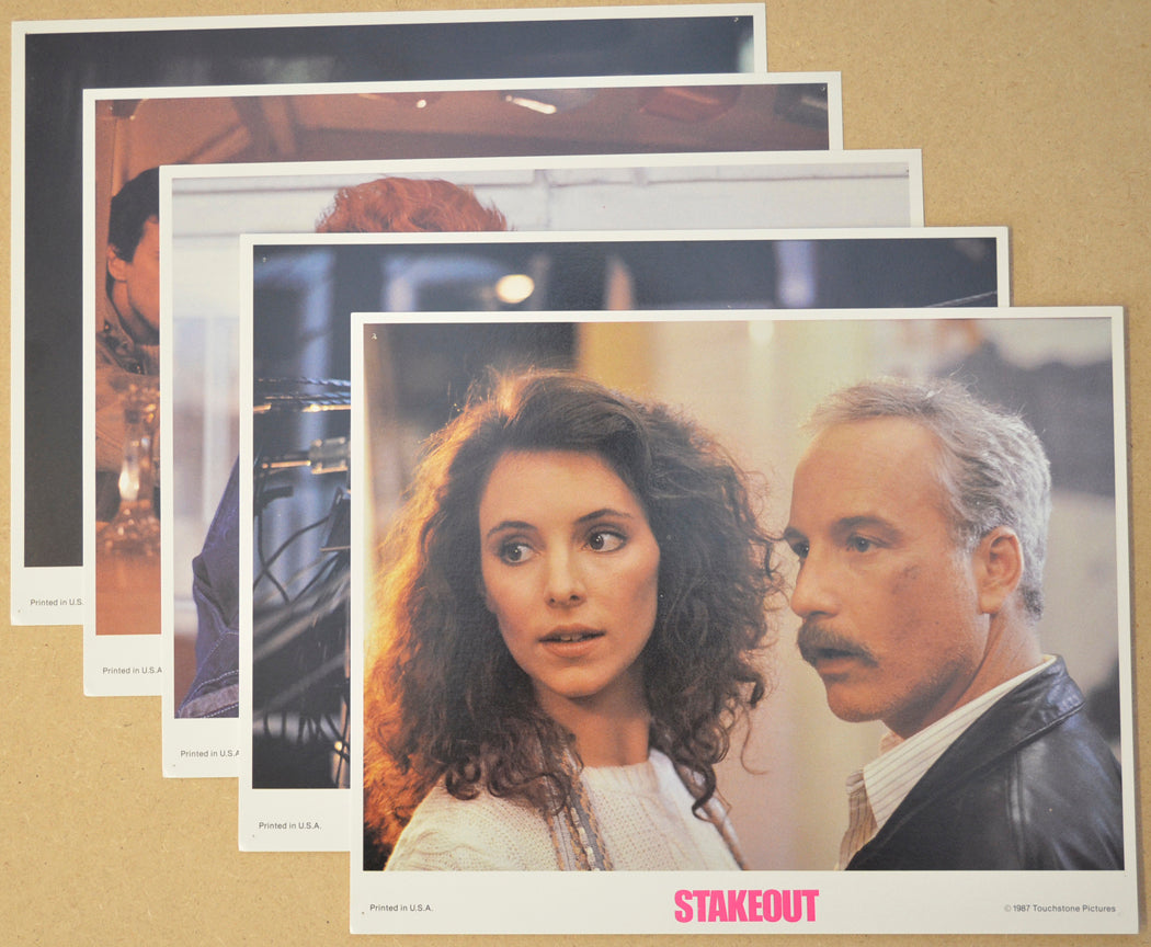 Stakeout 5 Original Colour Front Of House Stills / 8x10 Lobby Cards 