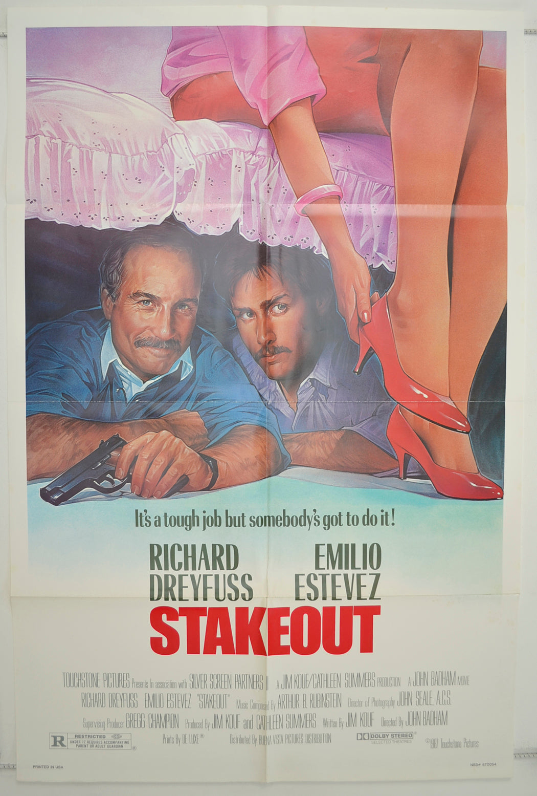 Stakeout   Original One Sheet Poster - Film Poster - Movie Poster 