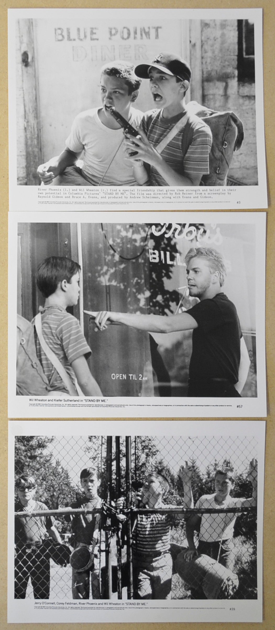 Stand By Me 3 Original Black and White Press Stills (Photographs) 