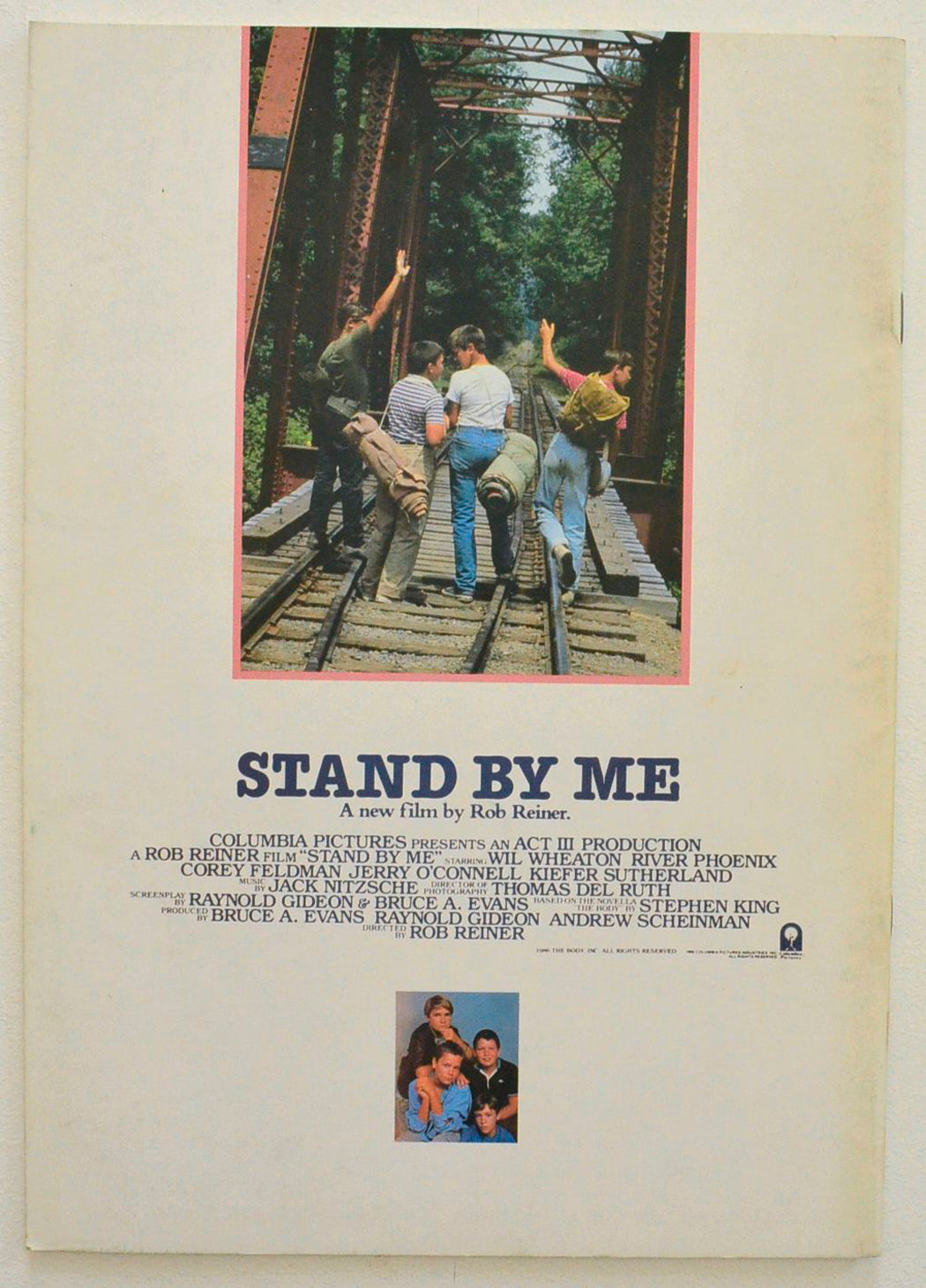 STAND BY ME – Souvenir Brochure - Back