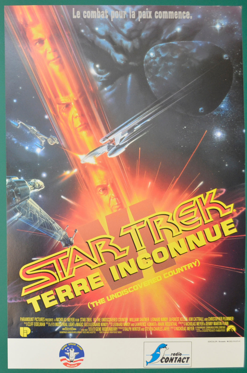 Star Trek IV - The Undiscovered Country  Original Belgian Poster - Film Poster - Movie Poster  