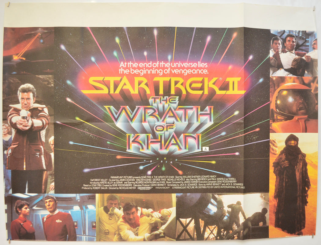 Star Trek II : The Wrath Of Khan  Original Quad Poster - Film Poster - Movie Poster