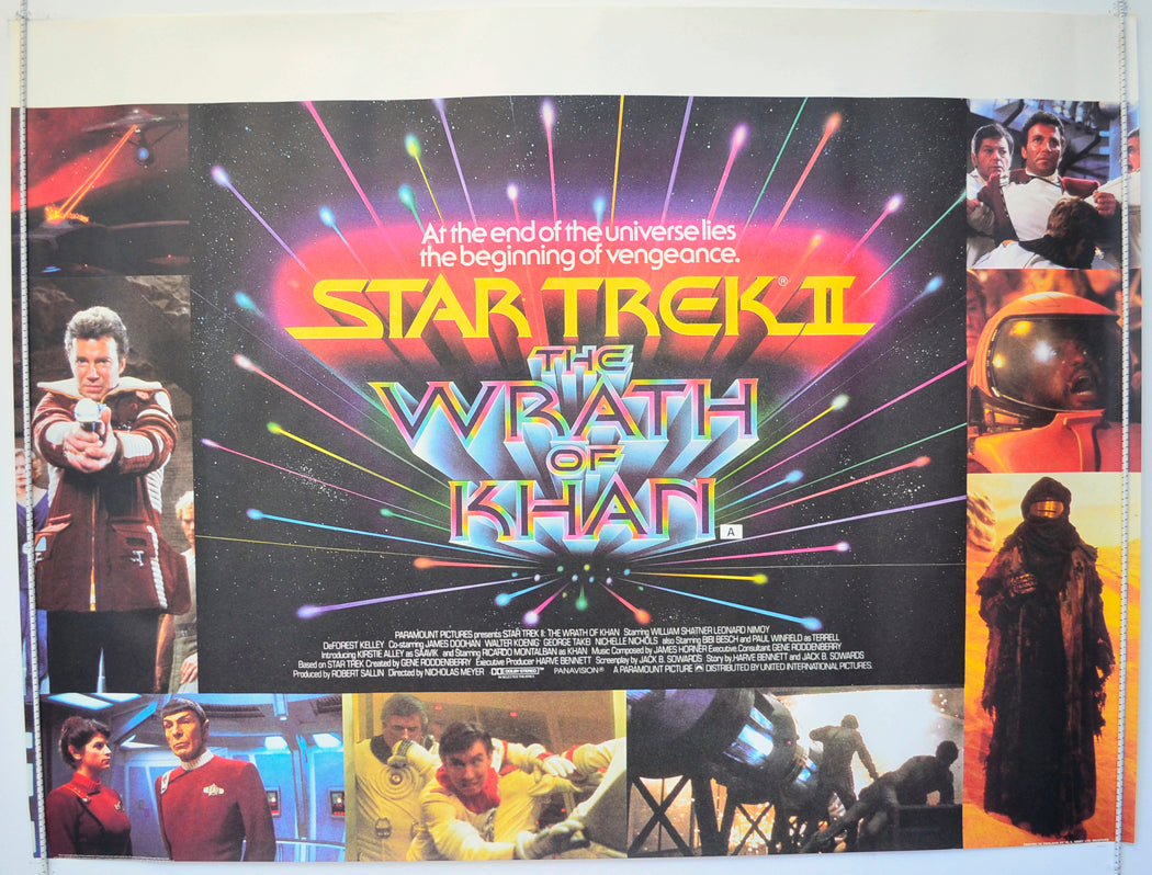 Star Trek II : The Wrath Of Khan  Original British Quad Poster - Film Poster - Movie Poster 