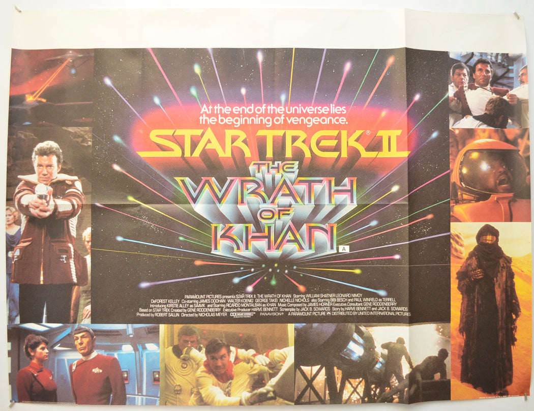 Star Trek II : The Wrath Of Khan Original Quad Poster - Film Poster - Movie Poster