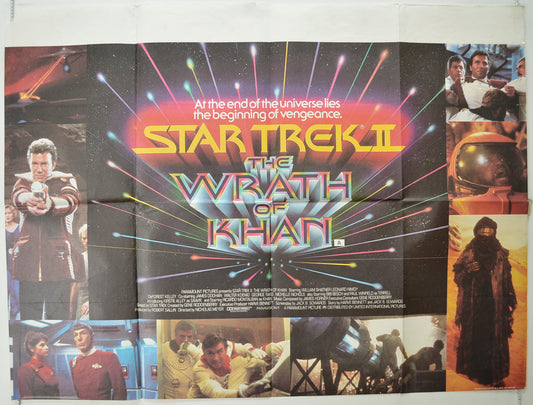 Star Trek II : The Wrath Of Khan   Original Quad Poster - Film Poster - Movie Poster 