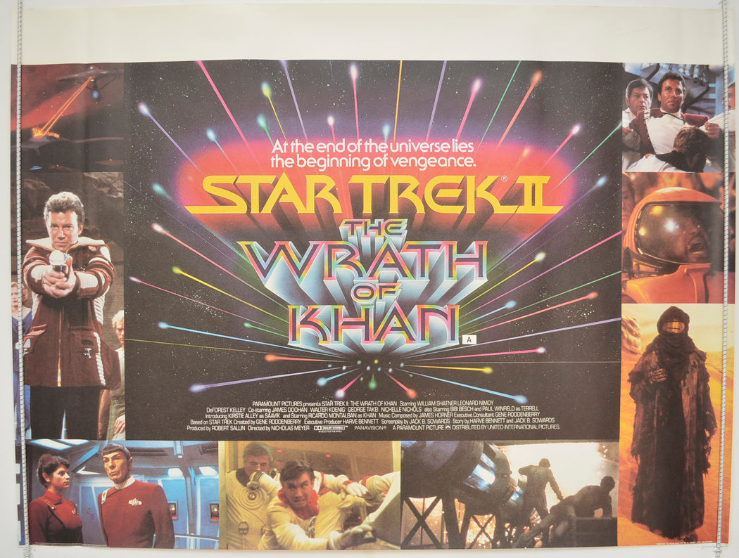 Star Trek II : The Wrath Of Khan  Original British Quad Poster - Film Poster - Movie Poster 