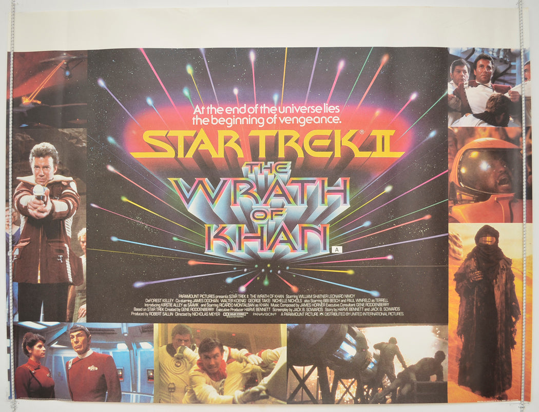 Star Trek II : The Wrath Of Khan  Original British Quad Poster - Film Poster - Movie Poster 