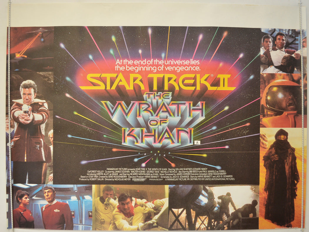 Star Trek II : The Wrath Of Khan   Original Quad Poster - Film Poster - Movie Poster 