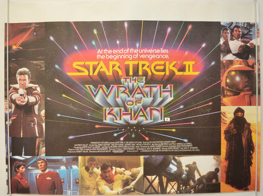 Star Trek II : The Wrath Of Khan   Original Quad Poster - Film Poster - Movie Poster 