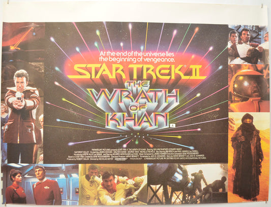 Star Trek II : The Wrath Of Khan Original Quad Poster - Film Poster - Movie Poster