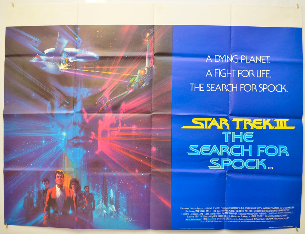 Star Trek III : The Search For Spock Original Quad Poster - Film Poster - Movie Poster