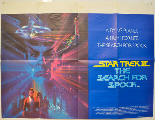 Star Trek III : The Search For Spock  Original Quad Poster - Film Poster - Movie Poster