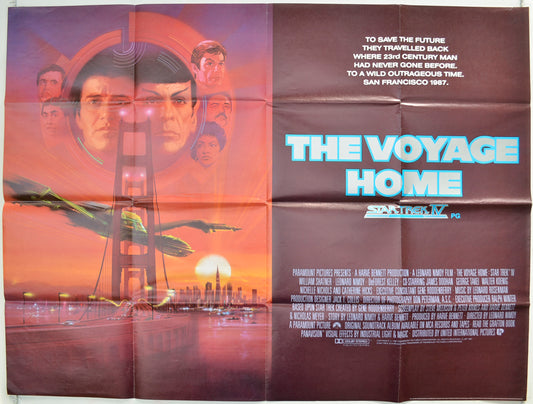 Star Trek IV : The Voyage Home  Original Quad Poster - Film Poster - Movie Poster 