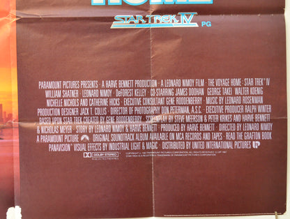 STAR TREK IV : THE VOYAGE HOME (Bottom Right) Cinema Quad Movie Poster 