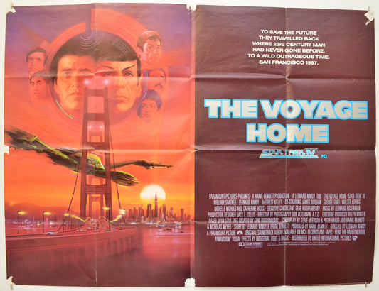 Star Trek IV : The Voyage Home Original Quad Poster - Film Poster - Movie Poster  