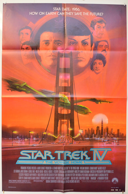 Star Trek IV : The Voyage Home Original One Sheet Poster - Film Poster - Movie Poster