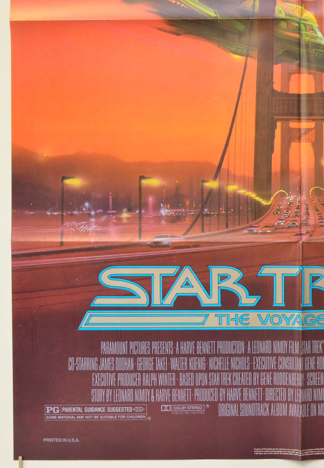 STAR TREK IV : THE VOYAGE HOME (Bottom Left) Cinema One Sheet Movie Poster 