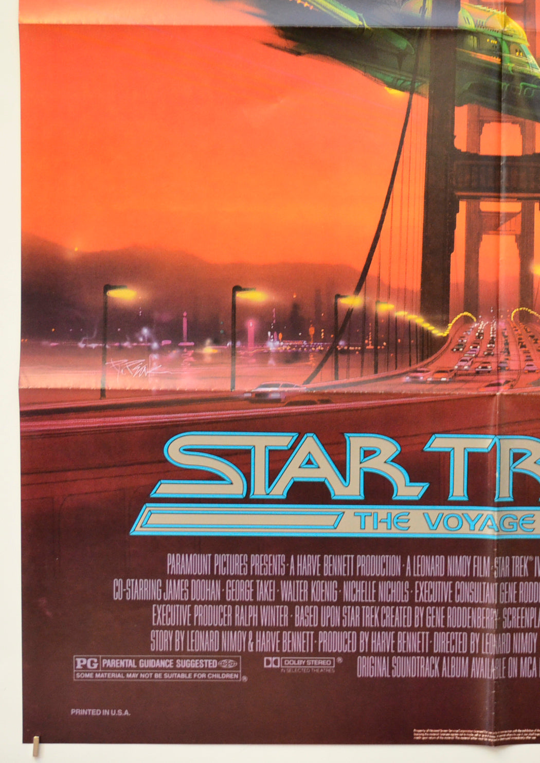 STAR TREK IV : THE VOYAGE HOME (Bottom Left) Cinema One Sheet Movie Poster 