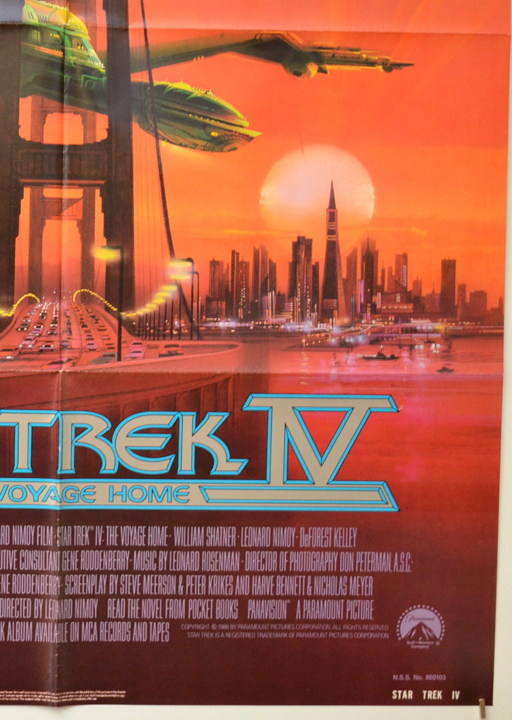 STAR TREK IV : THE VOYAGE HOME (Bottom Right) Cinema One Sheet Movie Poster 