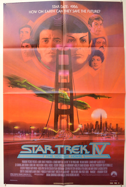 Star Trek IV : The Voyage Home Original One Sheet Poster - Film Poster - Movie Poster