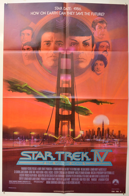 Star Trek IV : The Voyage Home Original One Sheet Poster - Film Poster - Movie Poster