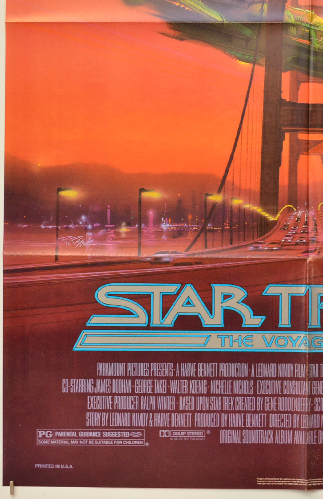 STAR TREK IV : THE VOYAGE HOME (Bottom Left) Cinema One Sheet Movie Poster 