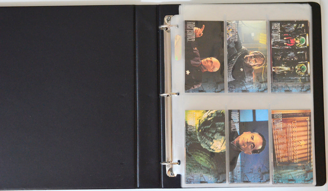 Star Trek : First Contact Trading Cards and Binder by Skybox (cards 1-6)