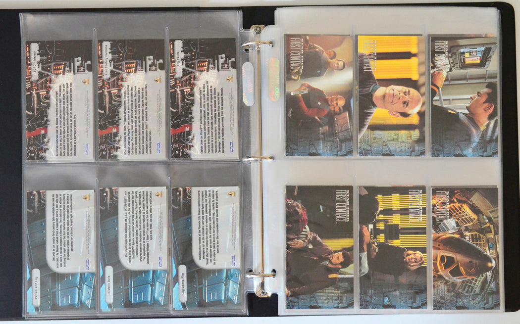 Star Trek : First Contact Trading Cards and Binder by Skybox (cards 13-18)