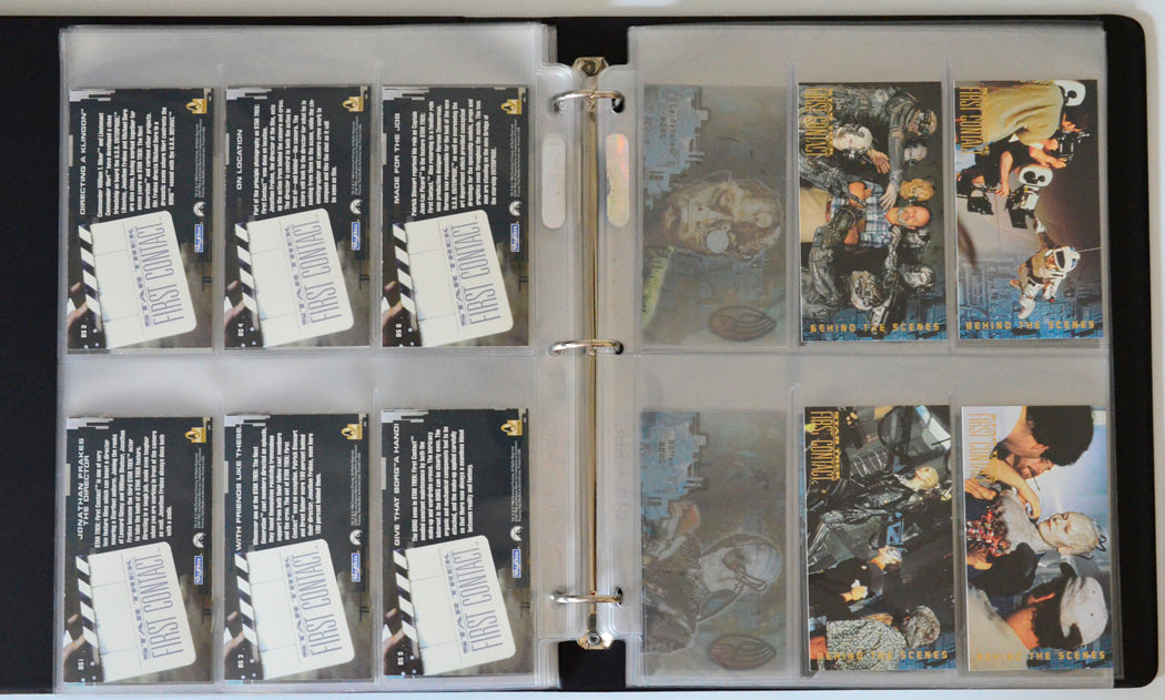 Star Trek : First Contact Trading Cards and Binder by Skybox (cards bs7-bs10)