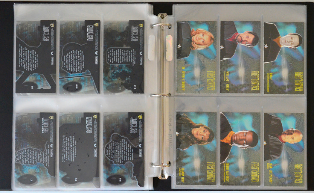 Star Trek : First Contact Trading Cards and Binder by Skybox (cards c1-c6)