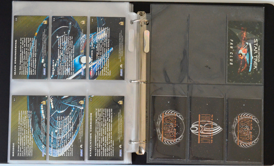 Star Trek : First Contact Trading Cards and Binder by Skybox (ships blueprints cards)