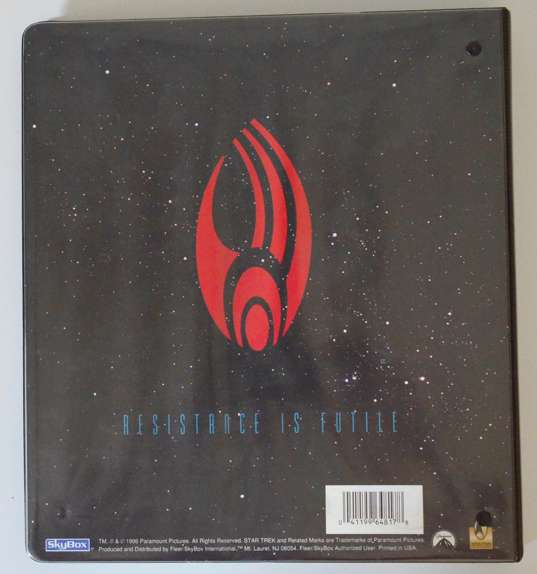 Star Trek : First Contact Trading Cards and Binder by Skybox (binder back)
