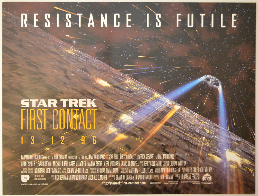 Star Trek : First Contact (Teaser / Advance Version)  Original Mini Quad Poster - Film Poster - Movie Poster