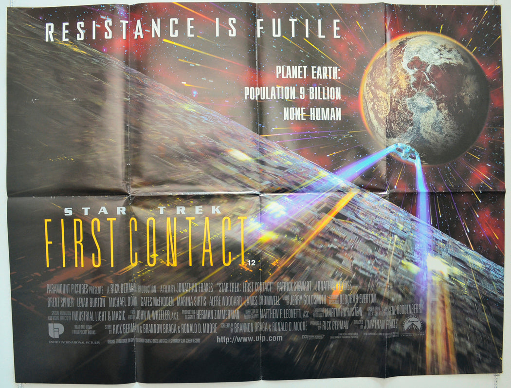 Star Trek : First Contact Original Quad Poster - Film Poster - Movie Poster  