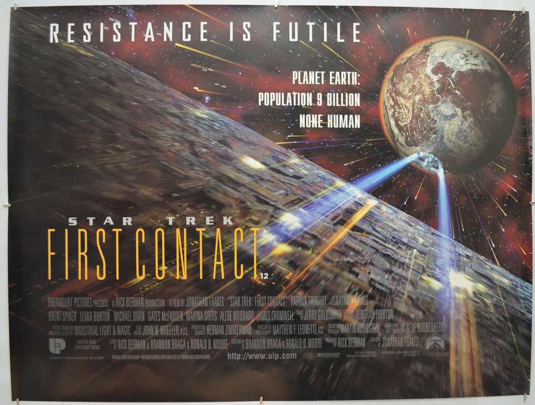 Star Trek : First Contact Original Quad Poster - Film Poster - Movie Poster